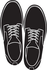 Top View Black and White Dress Shoes Icon