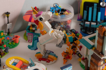 Naklejka premium LEGO Toy Building Block Keywords Collection