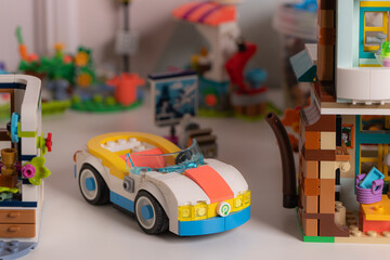 Naklejka premium LEGO Toy Building Block Keywords Collection