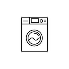 Washing machine icon clean and modern design representing freshness, cleanliness, and smart home living. Perfect for apps, UI, appliance branding, and laundry-related projects. Vector EPS 10.
