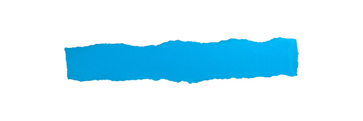 A single piece of crumpled cyan blue paper with rough, wrinkled texture. Isolated on a transparent background, ready for use as an overlay