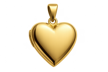 Gold heart locket pendant jewelry representing love and romance
