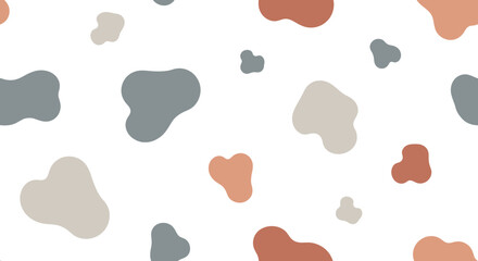Abstract pattern featuring organic shapes in muted colors on a white background.