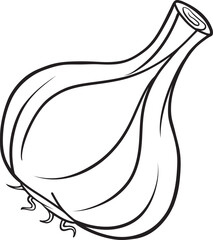 onion line vector illustration isolated on white background