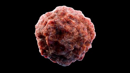 Microscopic View of Cancer cells that cause tumors in human body, Microbe, Bacteria, Germ, tumor, Disease, Growth, 3D render loop animation - Powered by Adobe