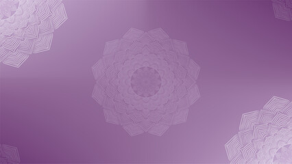 Round mandala on colorfull gradient background. Translucent mesh pattern in the form of a mandala. Mandala with floral patterns. Pastel Yoga template. Gradient background with round mandala