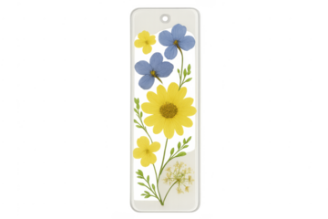 Handmade resin bookmark preserving pressed dried flowers
