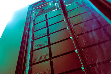 Modern Server Rack with Technology Inside