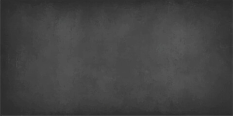 Dark vintage grunge texture background of an empty black chalkboard or blackboard with chalk dust