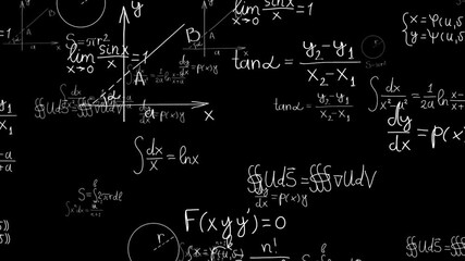 Math formulas - background loop - Powered by Adobe
