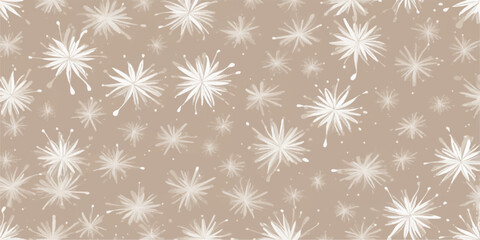 Seamless pattern with white snowflakes on a white background, perfect for winter, Christmas holiday design or wallpaper illustration