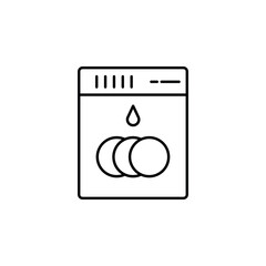 Minimal dishwasher icon sleek and modern design symbolizing cleanliness and smart home technology. Perfect for apps, UI, infographics, and household-themed projects. For your design. Vector EPS 10.