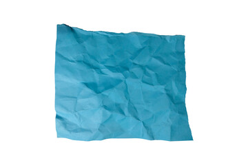 Blank horizontal strip of smooth cyan paper with rough, torn top and bottom edges. Isolated element for text or banner with transparent background.