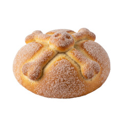 Fototapeta premium Delicious pan de muerto, a traditional mexican sweet bread for day of the dead celebration