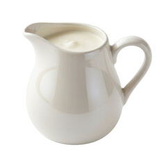 Elegant Cream Pitcher Showcasing Smooth Dairy Delight, Creamy Perfection in a Simple Elegance