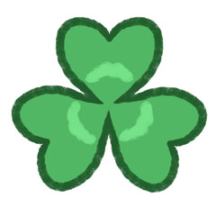Cute Three Leaf Clover Cartoon Doodle