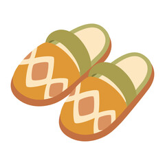 cartoon slippers isolated