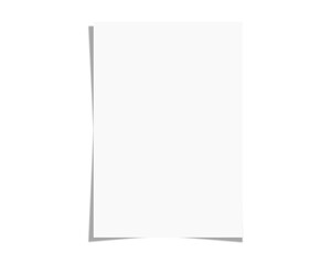 Blank white paper for copy space