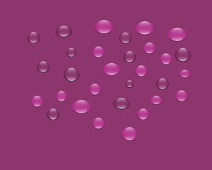 Magenta purple liquid drops art