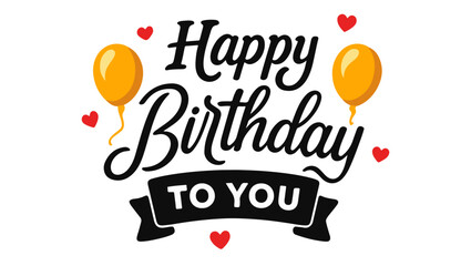 Birthday Wishes with Balloons and Hearts Illustration, birthday wishes design, balloons and hearts illustration, happy birthday artwork, cute birthday greeting, celebration card design,