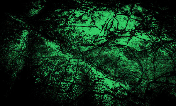 Abstract glowing green organic texture with dark background