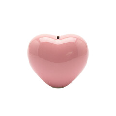 Obraz premium Pink Heart-Shaped Coin Bank for Saving Money - Financial Security and Love Concepts