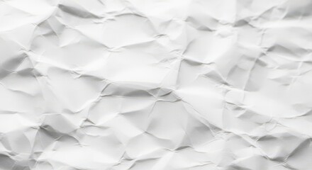 Fototapeta premium Closeup of a crumpled white paper texture, full frame shot