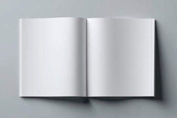 Realistic folded card design mockup on gray