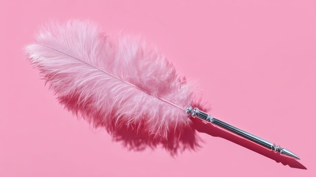 Tiny cupid arrow with fluffy feather tip