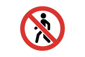No Pedestrians Allowed Sign Isolated image 9m7x701krqaiyq