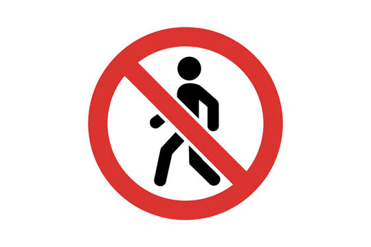 No Pedestrians Allowed Sign Isolated image 9m7x701krqaiyq