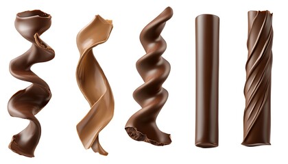 Elegant Chocolate Waves in a Stylish Composition for Dessert Art