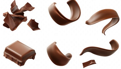 Elegant Chocolate Waves in a Stylish Composition for Dessert Art