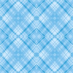 Blue Tartan Plaid Seamless Pattern in Cool Winter Tones