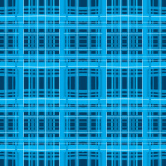 Blue Tartan Plaid Seamless Pattern with Classic Style