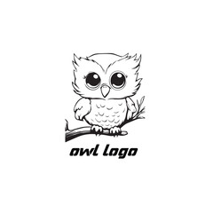 Modern Minimimalist  owl Logo