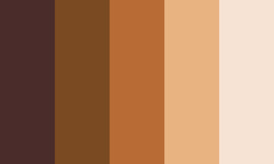 Vector color palette of various brown colors