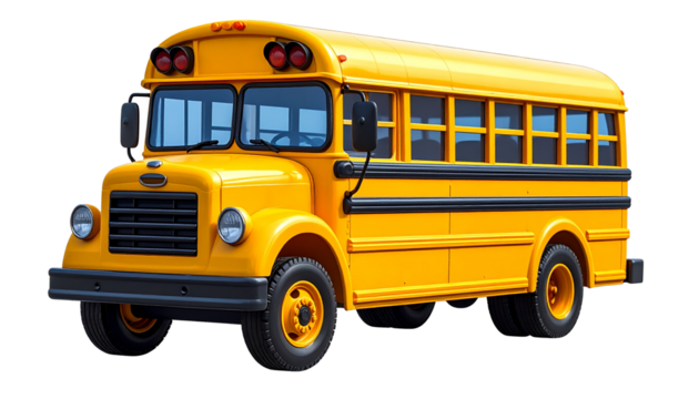 A realistic PNG of a yellow school bus with clear detailing and bright color.
Ideal for education themes, transportation graphics, learning materials, and children’s designs.