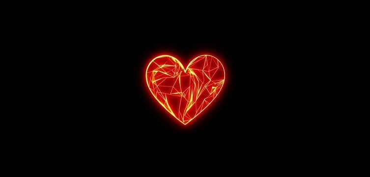 A glowing digital heart monitor graphic on a dark background,  smartphone app,  vital signs