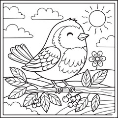 Dove on a branch vector illustration symbol of peace and freedom