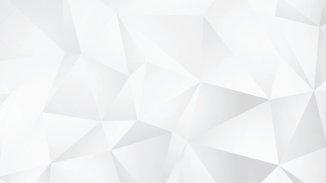 Clean White Low Poly Background Texture Abstract Geometric Modern Design Presentation Wallpaper
