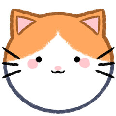 Cute Orange Cat Cartoon Doodle