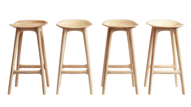 Stylish scandinavian bar stool set for modern kitchens realistic furniture design contemporary home decor