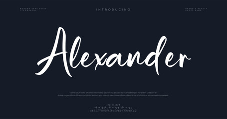 Abstract Fashion alphabet letters font logo. Minimal modern urban fonts for logo, brand etc. Typography typeface uppercase lowercase and number. vector illustration