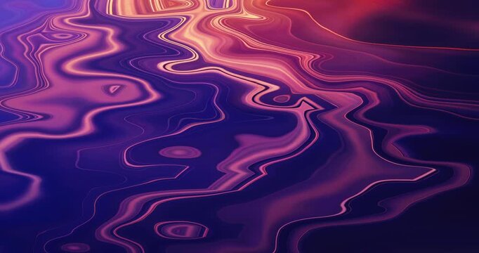 Glowing, smoothly flowing contours create an abstract map or organic pattern. Seamless looping animation. The dynamic texture with a glowing effect creates an atmosphere of fantasy and magic.
