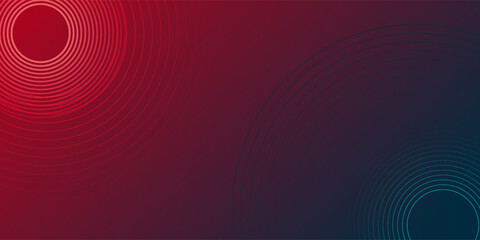 Abstract blue red gradient background with glowing geometric lines. Modern shiny circle line pattern. Futuristic technology concept. design, digital, dynamic, effect, futuristic