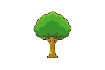 Mahogany tree victor art design white background no name