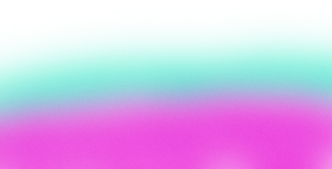 A pixelated gradient transitions from white at the top to teal and then to pink at the bottom.