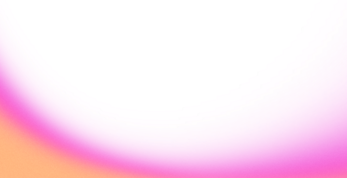 Abstract pixelated gradient of pink and orange on transparent background