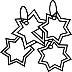  Collection of red sale tag shapes modern vector art design